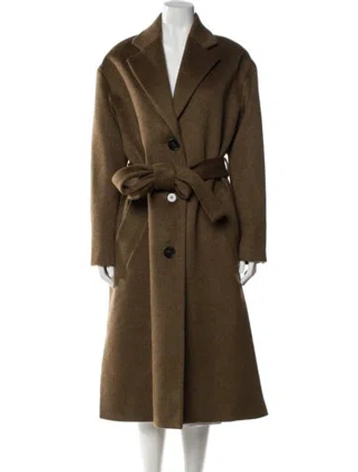 Pre-owned Proenza Schouler Virgin Wool Trench Coat In Neutral