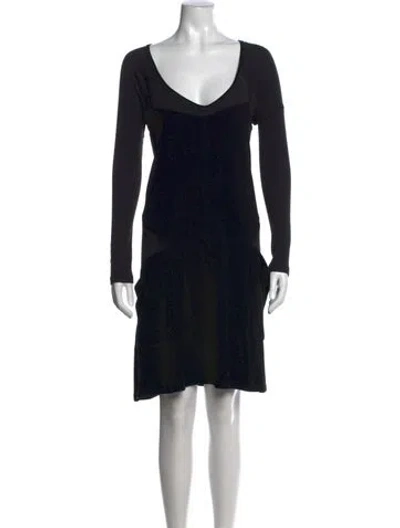 Pre-owned Proenza Schouler V-neck Knee-length Dress In Black