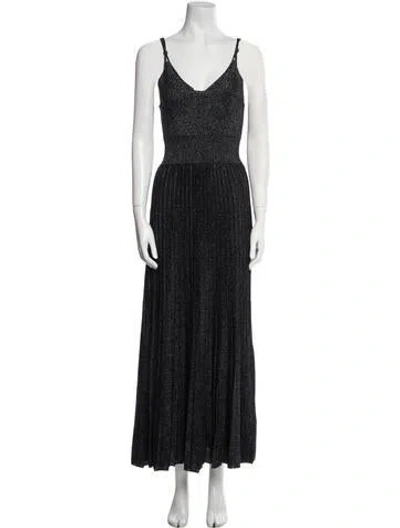 Pre-owned Proenza Schouler V-neck Long Dress In Multi