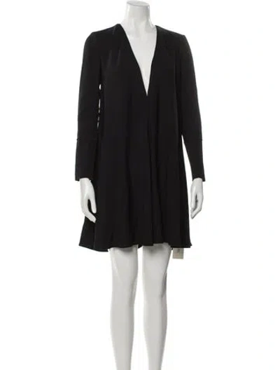 Pre-owned Proenza Schouler V-neck Mini Dress In Black