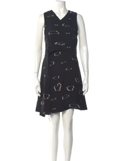Pre-owned Proenza Schouler V-neck Mini Dress In Green