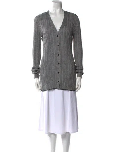 Pre-owned Proenza Schouler V-neck Sweater In Gray