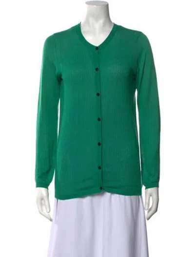 Pre-owned Proenza Schouler V-neck Sweater In Green