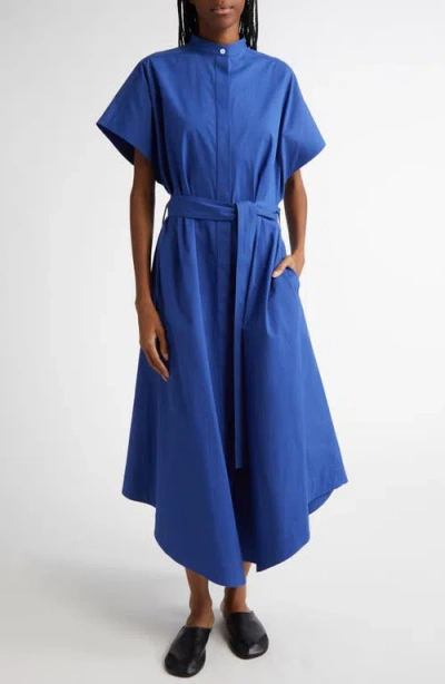 PROENZA SCHOULER PROENZA SCHOULER WALKER BELTED STRETCH POPLIN MIDI SHIRTDRESS