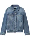 Proenza Schouler Washed Denim Jacket In Blue