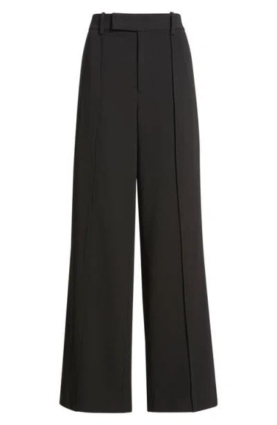 Proenza Schouler Weyes Crepe Straight Leg Pants In Black