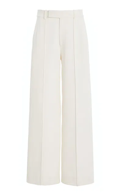 Proenza Schouler Weyes Crepe Wide-leg Pants In White