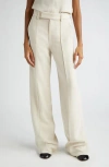 Proenza Schouler Weyes Straight Leg Matte Crepe Pants In Wheat