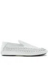 Proenza Schouler Whip Braided Leather Loafers In White