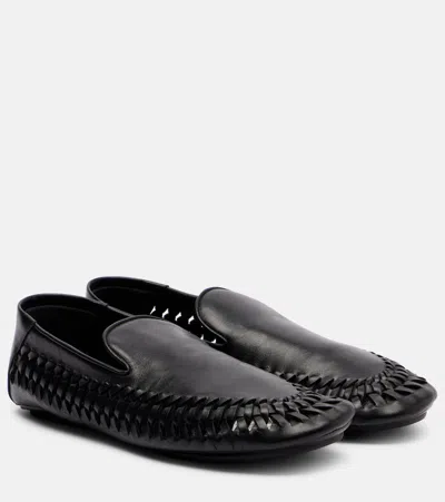 Proenza Schouler Whip Leather Loafers In Black