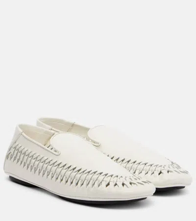Proenza Schouler Whip Leather Loafers In White