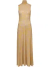 Proenza Schouler White Label Abstract-print High-neck Dress In 黄色