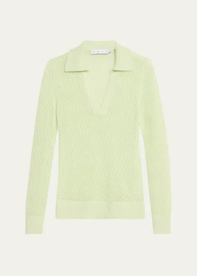 Proenza Schouler White Label Agnes Pointelle Sweater In Pistachio