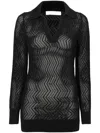 Proenza Schouler White Label Agnes Pointelle-knit Cotton Top In Schwarz
