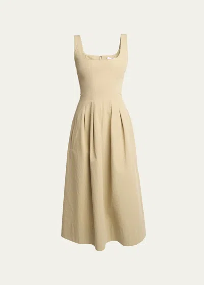 Proenza Schouler White Label Allen A-line Midi Dress In Brown