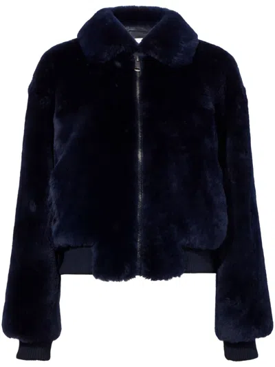 Proenza Schouler White Label Anais Bomber Jacket In Navy