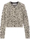 Proenza Schouler White Label Animal-print Jacquard Cardigan In Neutrals