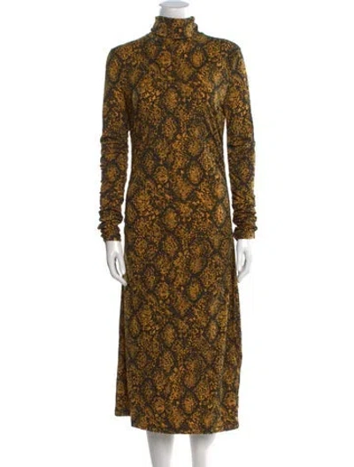 Pre-owned Proenza Schouler White Label Animal Print Midi Length Dress In Multi