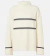 Proenza Schouler White Label Anne Fair Isle Wool-blend Sweater In White