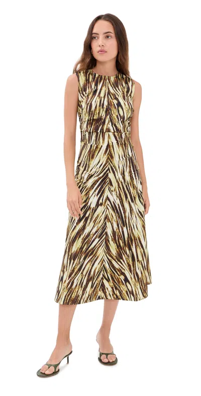 Proenza Schouler White Label Anoushka Dress Carambola Multi In Brown