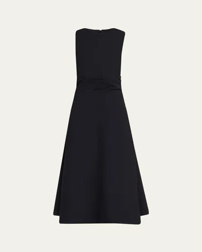 Proenza Schouler White Label Anoushka Ruched Poplin Maxi Dress In Black
