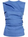 Proenza Schouler White Label Anoushka Top In Cornflower Blue In Blue