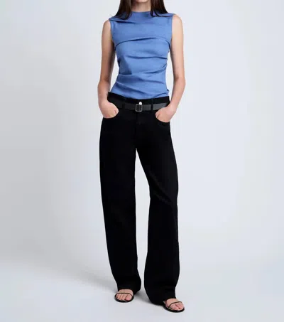 Proenza Schouler White Label Anoushka Top In Cornflower Blue In Multi
