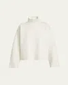 Proenza Schouler White Label Asher Brushed Knit Turtleneck Sweater In Eggshell