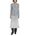 Proenza Schouler White Label Audrey Cheetah Roll Neck Top In Gray