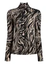 Proenza Schouler White Label Audrey Marble-print Top In Animal Print