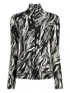 Proenza Schouler White Label Audrey Marble-print Top In Black