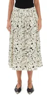 Proenza Schouler White Label Austin Skirt Light Butter/black