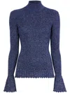 Proenza Schouler White Label Avery Turtleneck Jumper In Blue