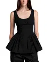 Proenza Schouler White Label Bader Sleeveless Stretch Poplin Top