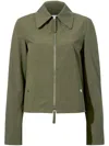 Proenza Schouler White Label Barnes Zipped Cotton Jacket In Green
