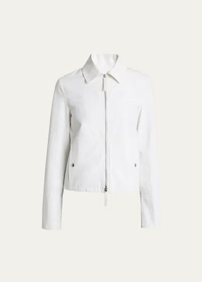 Proenza Schouler White Label Barnes Zip-front Jacket In White