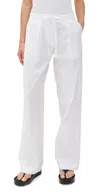 Proenza Schouler White Label Barrett Pants In Stretch Poplin White In White