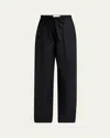 Proenza Schouler White Label Barrett Stretch Poplin Pants In Black