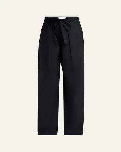 Proenza Schouler White Label Barrett Stretch Poplin Pants In Black