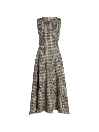 Proenza Schouler White Label Beatrix Tweed Midi Dress In Black