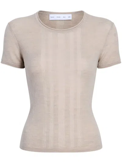 Proenza Schouler White Label Blaine T-shirt In Neutrals