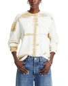 Proenza Schouler White Label Tie-dye Print Cotton Sweatshirt In White/khaki