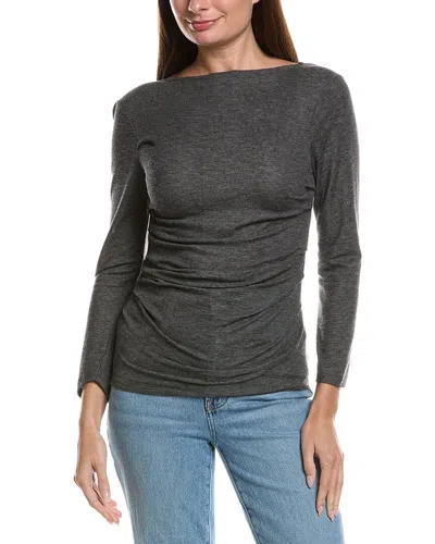Proenza Schouler White Label Blythe Wool-blend Top In Gray