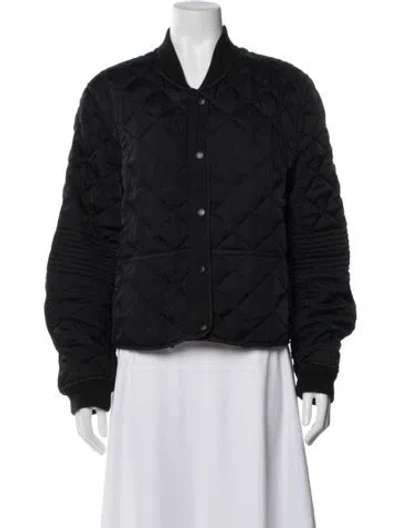 Pre-owned Proenza Schouler White Label Bomber Jacket In Black