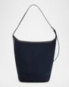 Proenza Schouler White Label Brant Suede Bucket Bag In Blue