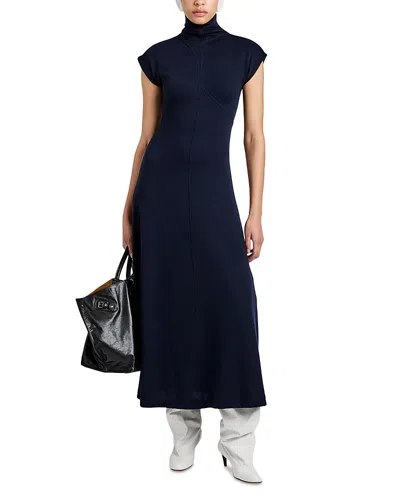 Proenza Schouler White Label Brea Brushed Rib Midi Dress In Blue