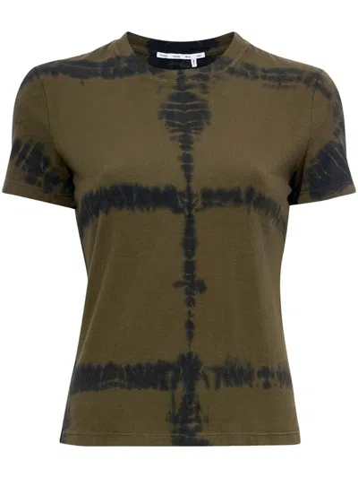 Proenza Schouler White Label Tie-dye Print Cotton-blend T-shirt In Green