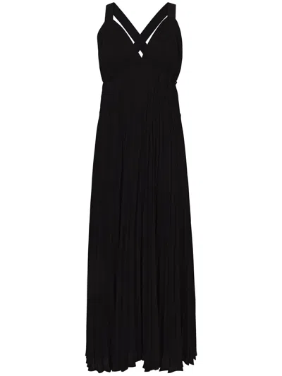 Proenza Schouler White Label Pleated Tank Dress In Black