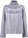 Proenza Schouler White Label Brynn Jacquard Knit Sweater In Grey