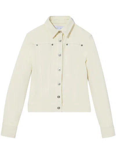 Proenza Schouler White Label Buttoned Panelled Denim Jacket In Neutrals